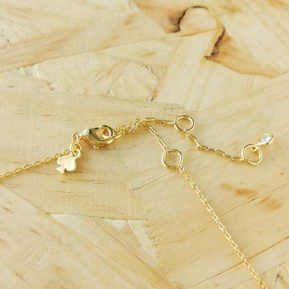 NEW Kate Spade Alice Wonderland Teatime Necklace Gold - Picture 2 of 3